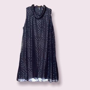 High neck shift dress sparkly black, classy sz 16W